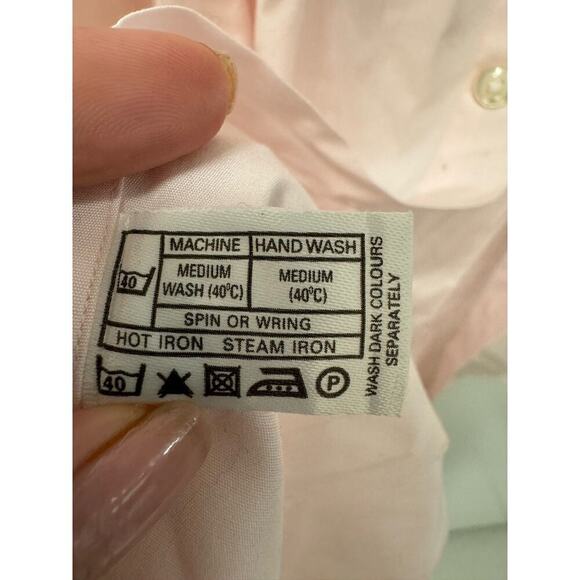Thomas Pink French Cuff Light Pink Slim Fit 15/38 Dress Shirt Button Down Cotton - Picture 4 of 5